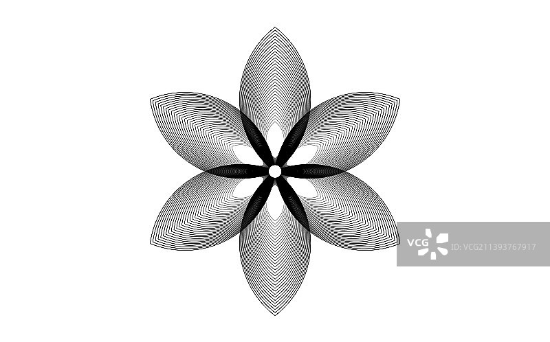 生命莲花种子Logo神圣曼陀罗图标图片素材