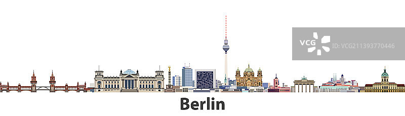 柏林城市天际线图片素材