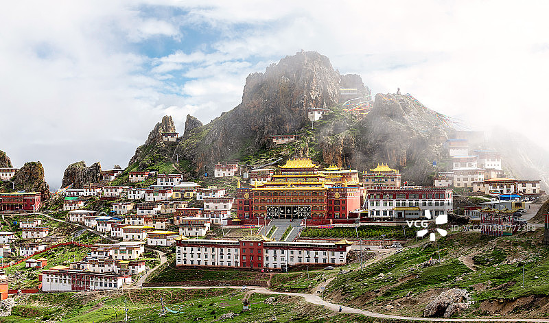 西藏昌都孜珠寺景区风景图片素材