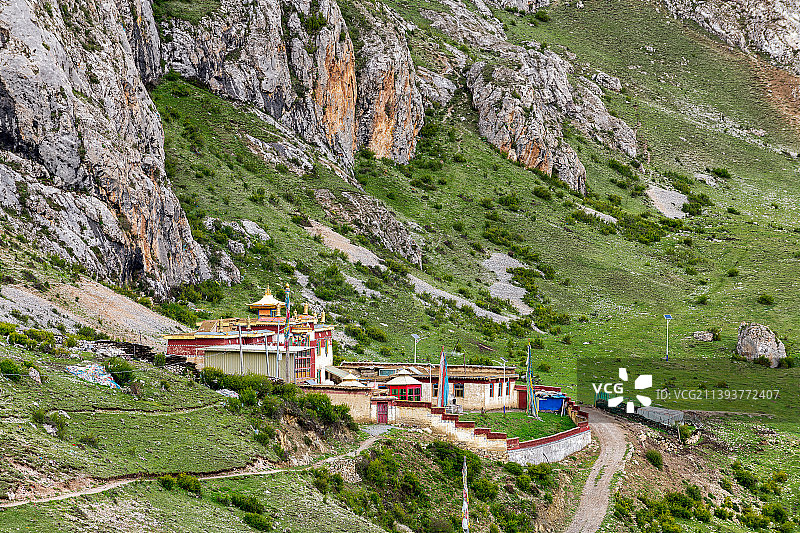 西藏昌都孜珠寺景区风景图片素材