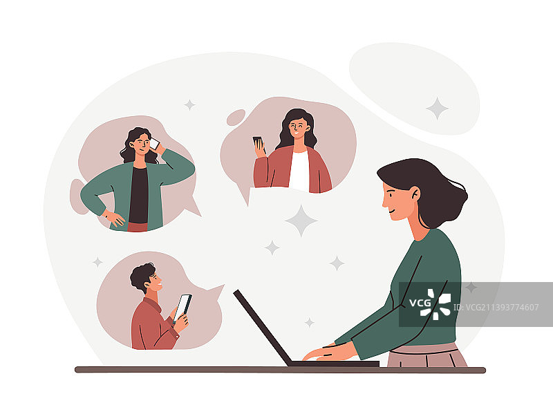 线上会议概念图片素材