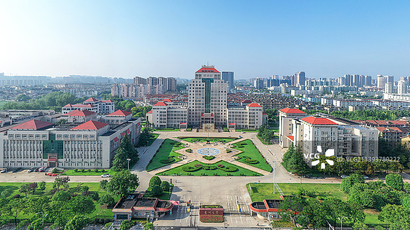俯瞰扬州大学图片素材