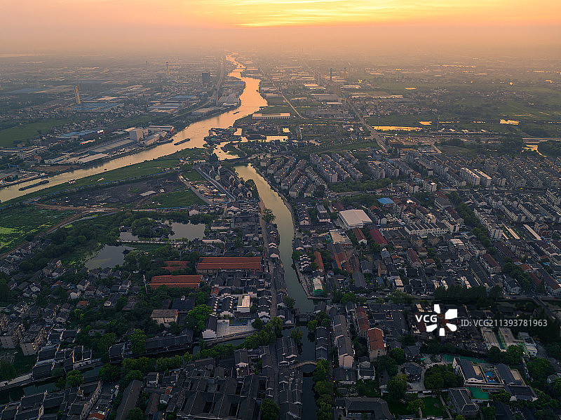 南浔古镇全景摄影图片素材