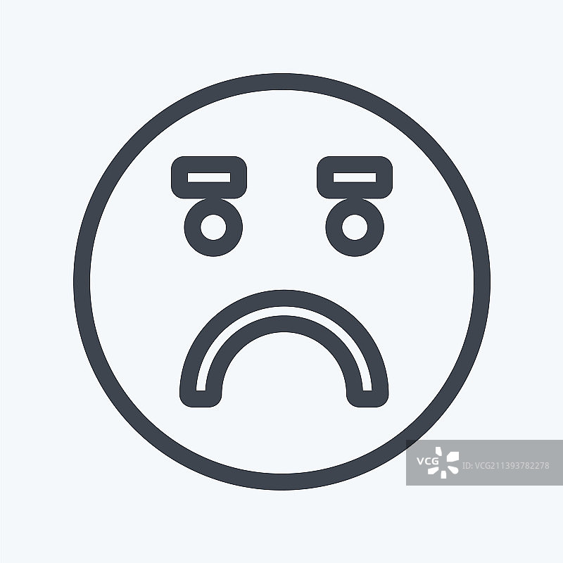 担忧表情符号图标图片素材