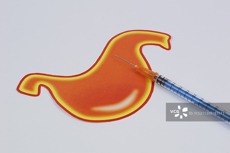 胃病预防治疗打针吃药图片素材