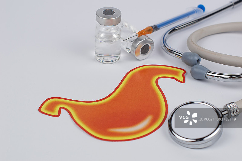 胃病预防治疗打针吃药图片素材