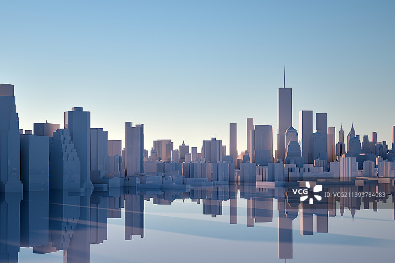 城市，天际线，建筑群，C4D图片素材