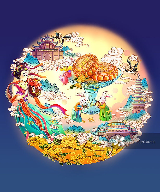 国风-中秋节图片素材