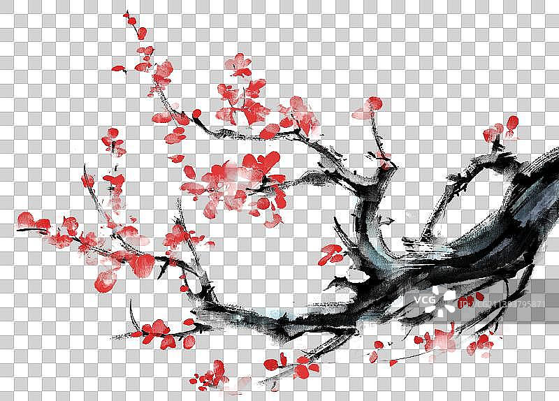 中国风梅花背景图片素材
