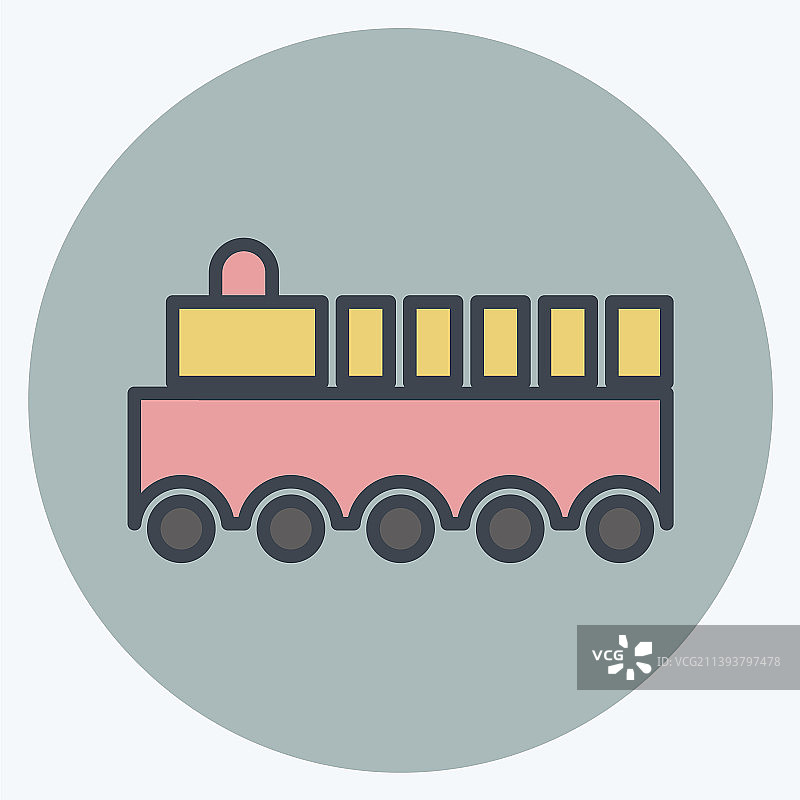 适用于玩具象征的玩具火车图标图片素材