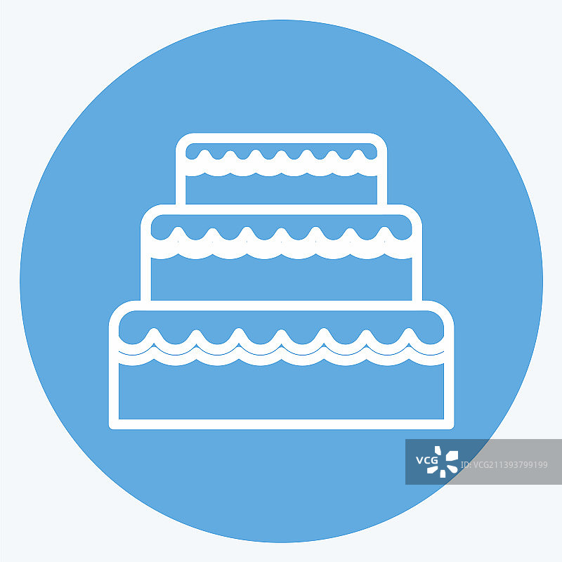 婚礼蛋糕图标，适用于婚礼主题图片素材