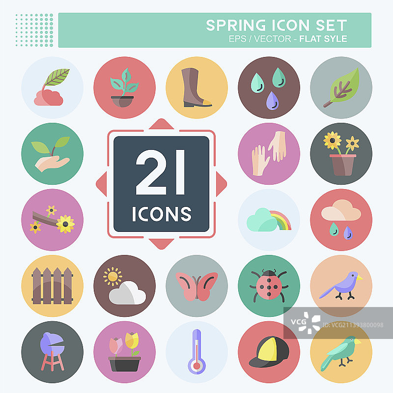 适用于春季符号的春季图标合集图片素材