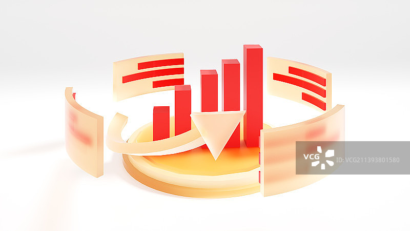 3d金融大数据商务风图表图片素材