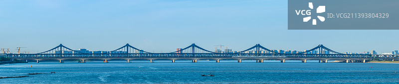 杭州 彭埠大桥 钱江二桥 钱塘江 杭州建筑 杭州风光图片素材