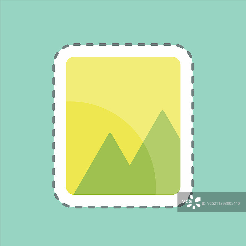 适用于照片的相册贴纸线条剪裁图片素材