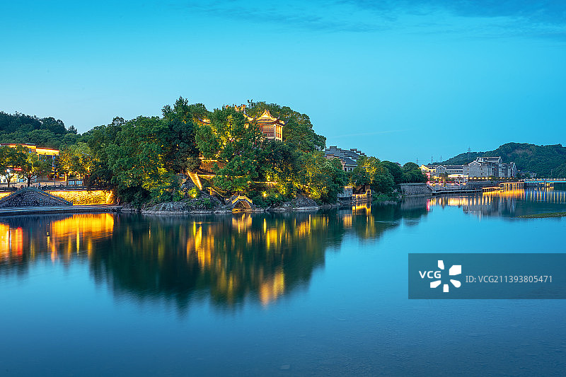 宁静倒影+浙江省宁波市奉化区溪口镇蒋氏故居图片素材