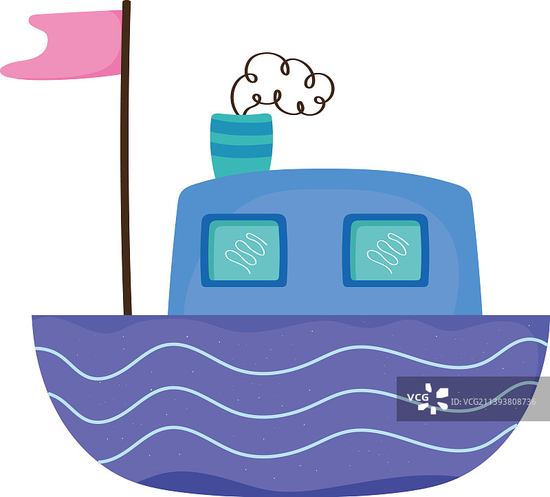 紫色蒸汽船图片素材