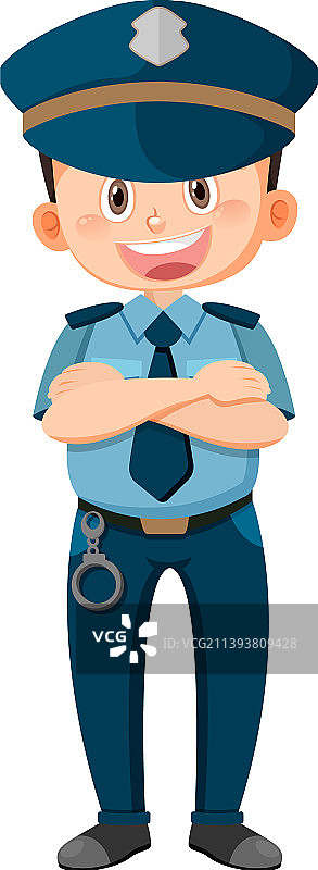 卡通警察人物形象图片素材