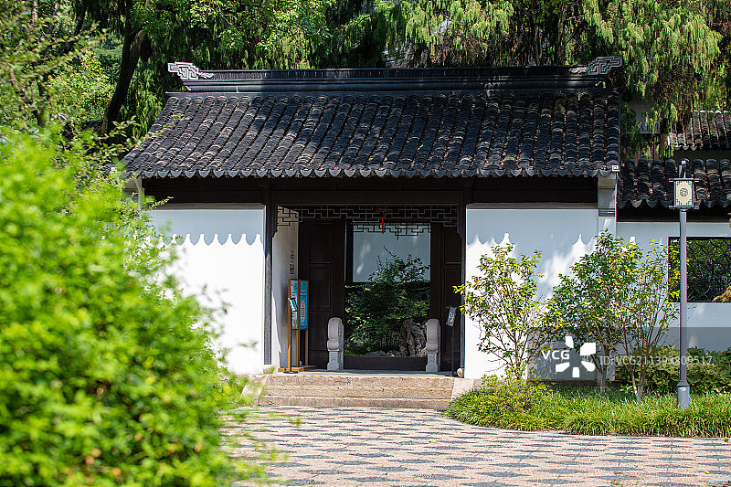 苏州园林昆山亭林园夏日风光图片素材