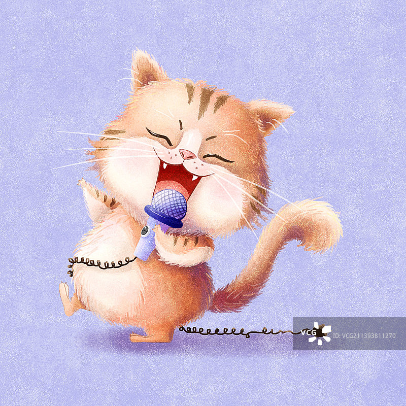 嗨唱猫图片素材