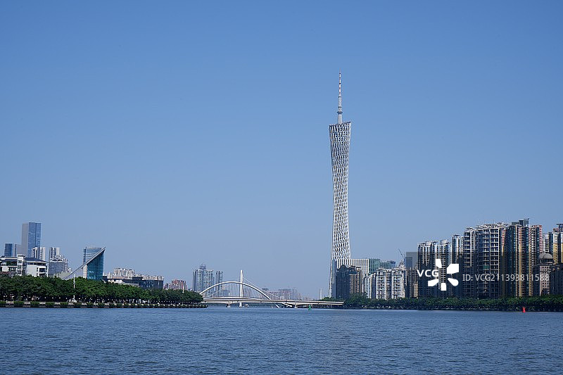 广州塔和珠江图片素材