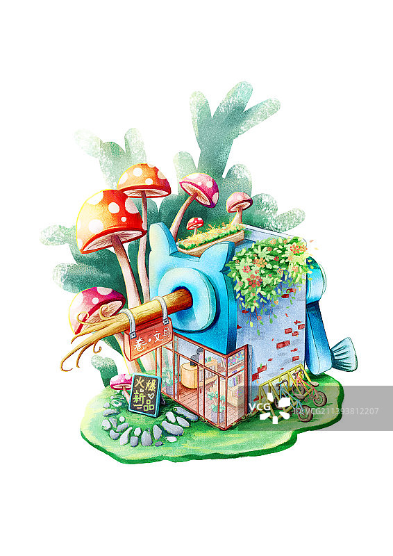 卷笔刀创意建筑图片素材