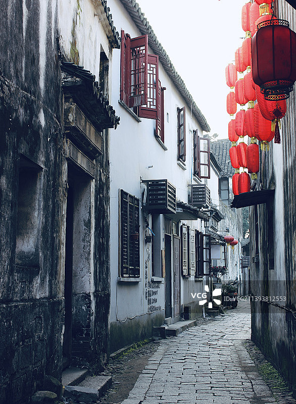 江南青石板、老街道图片素材