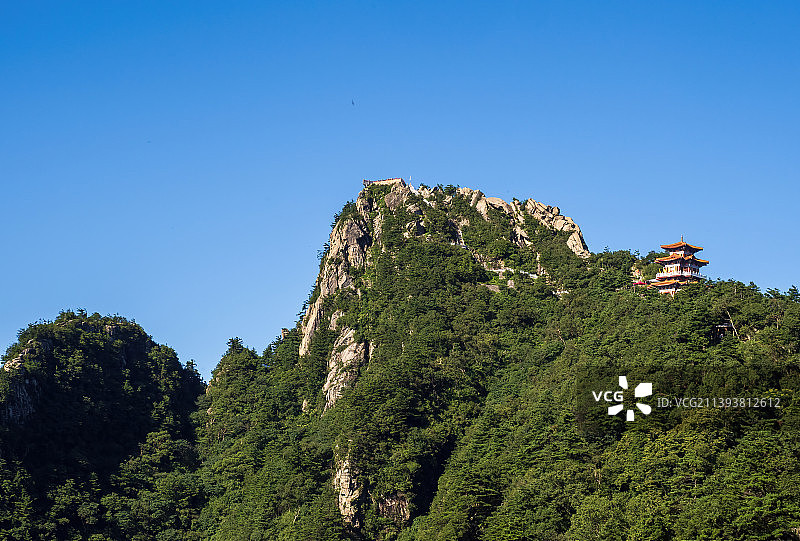 洛阳市嵩县白云山景区 玉皇顶 犄角尖图片素材