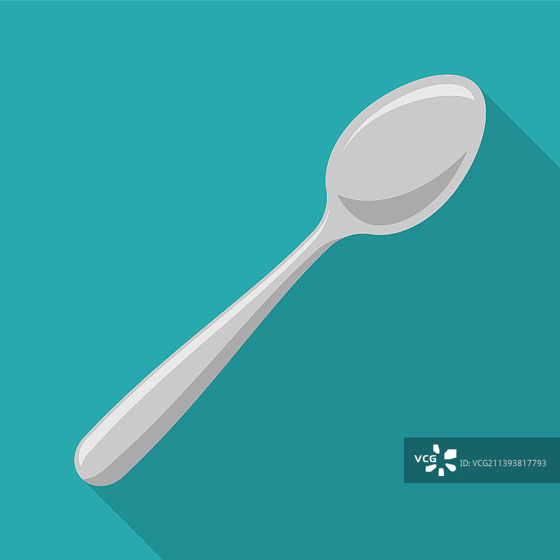 勺子扁平设计图标图片素材