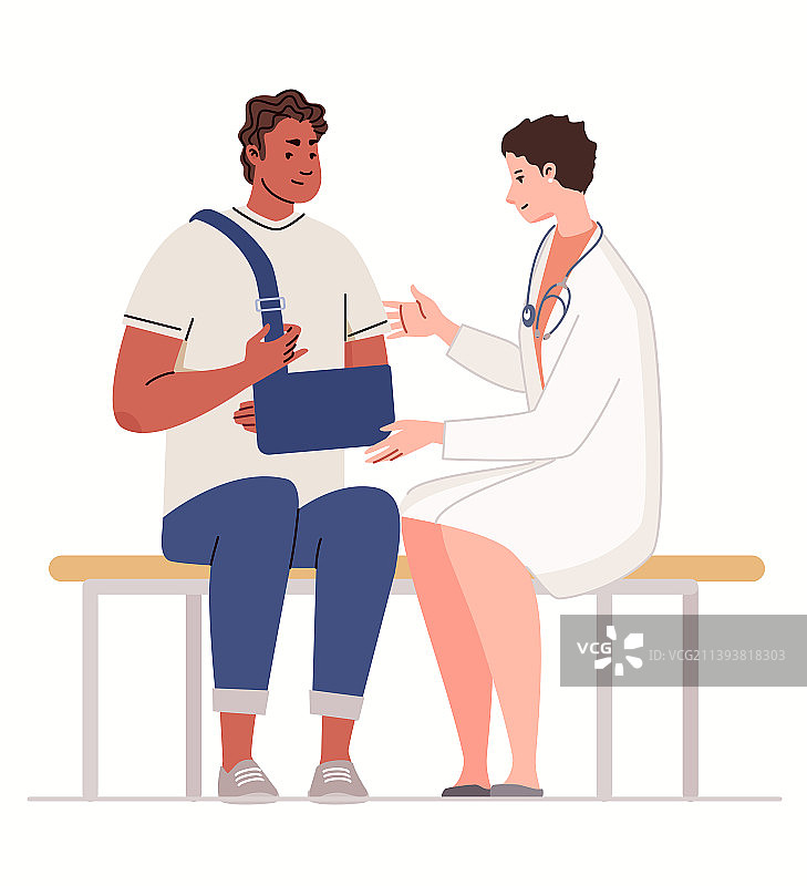 人类与骨科医生咨询图片素材