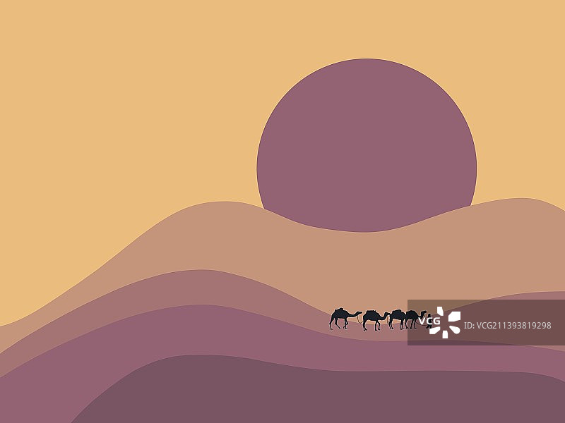 骆驼队图片素材