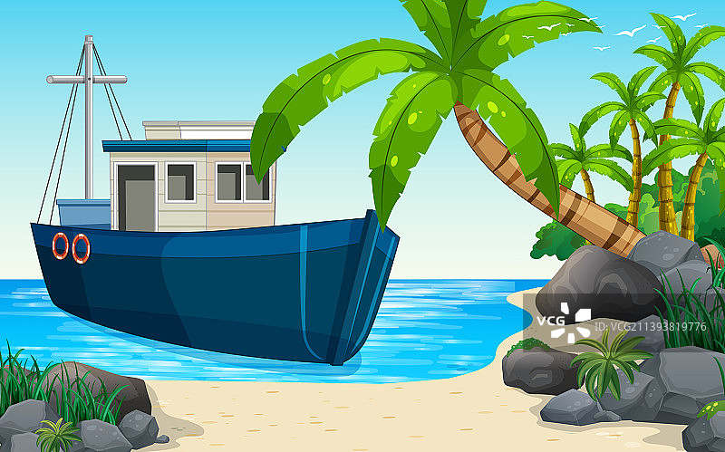 海洋场景中的船舶图片素材