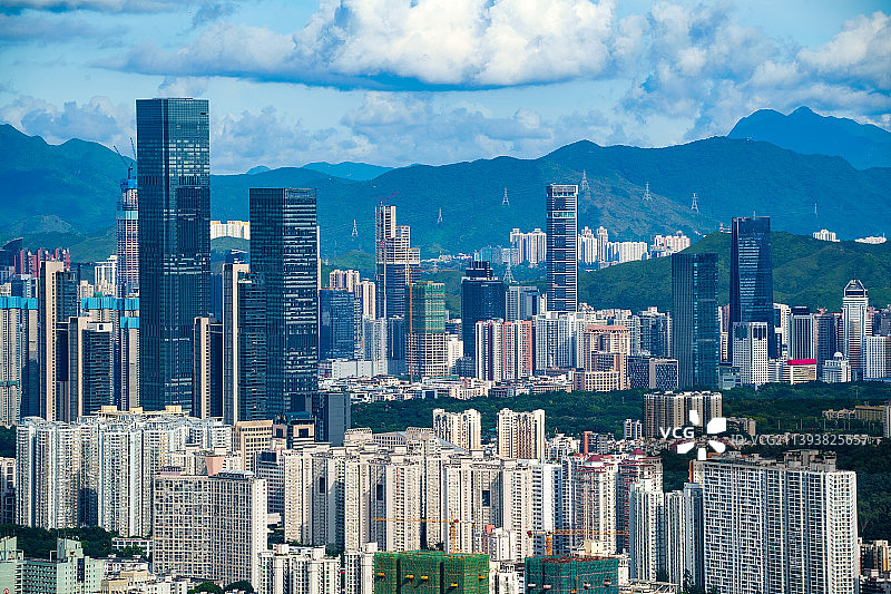 远眺深圳华强北片区图片素材