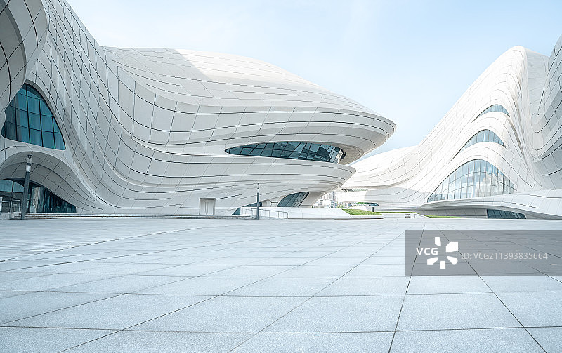 现代建筑广场背景图片素材