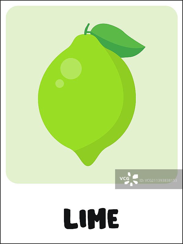 新鲜青柠抽认卡图片素材