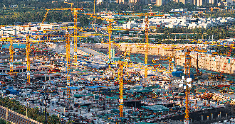 工地上的脚手架图片素材