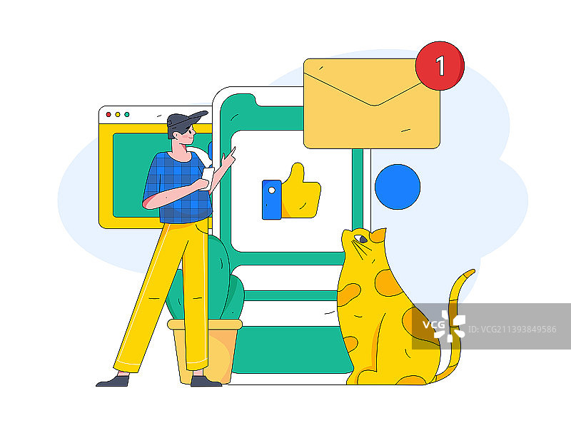 新闻消息矢量创意扁平插画图片素材