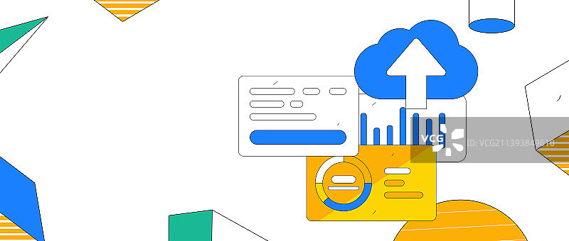 云计算互联网扁平矢量概念运营插画图片素材