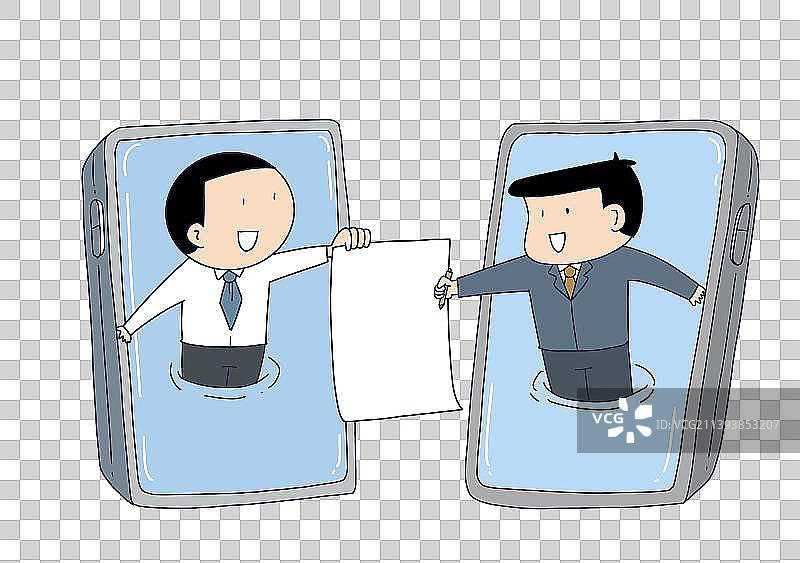 元素：网络上签订合同图片素材