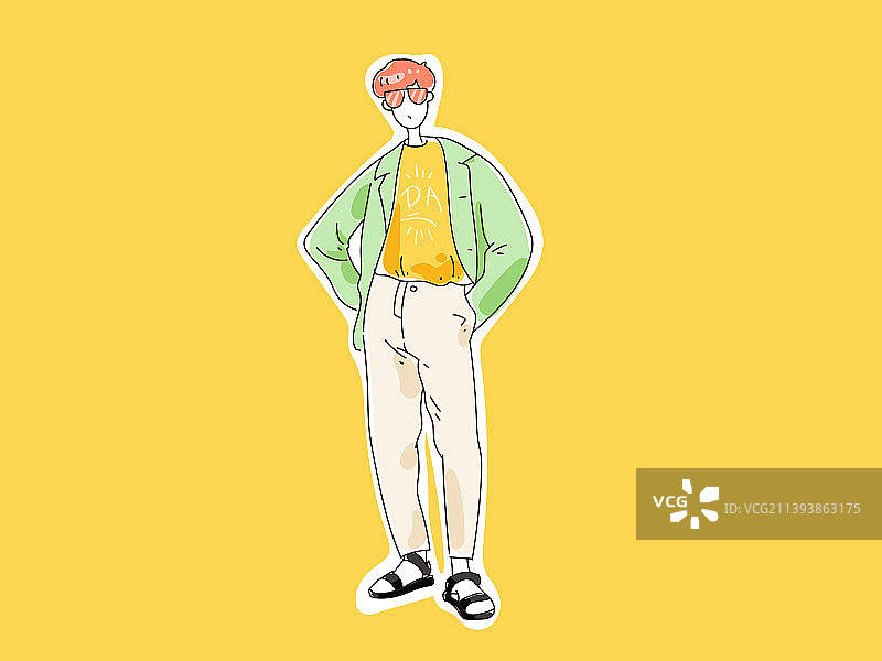 人物手绘插画图片素材