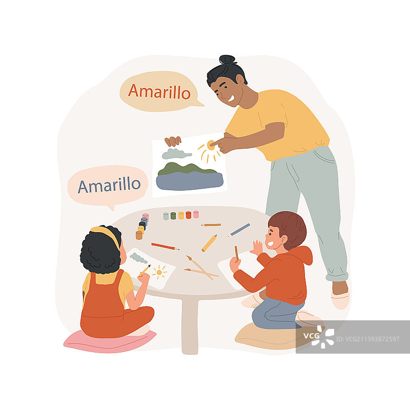 卡通色彩名称学习图片素材