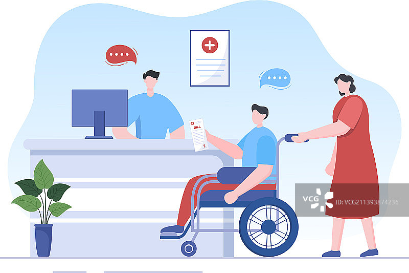 提供健康服务的医院医疗账单图片素材