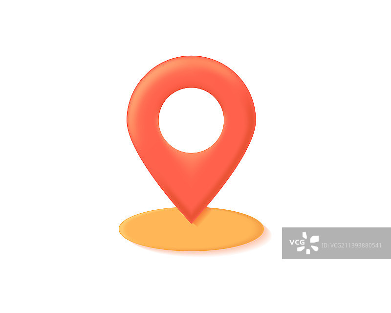 逼真位置图标，已隔离图片素材