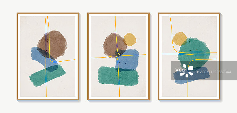 抽象波西米亚风墙面艺术作品集图片素材