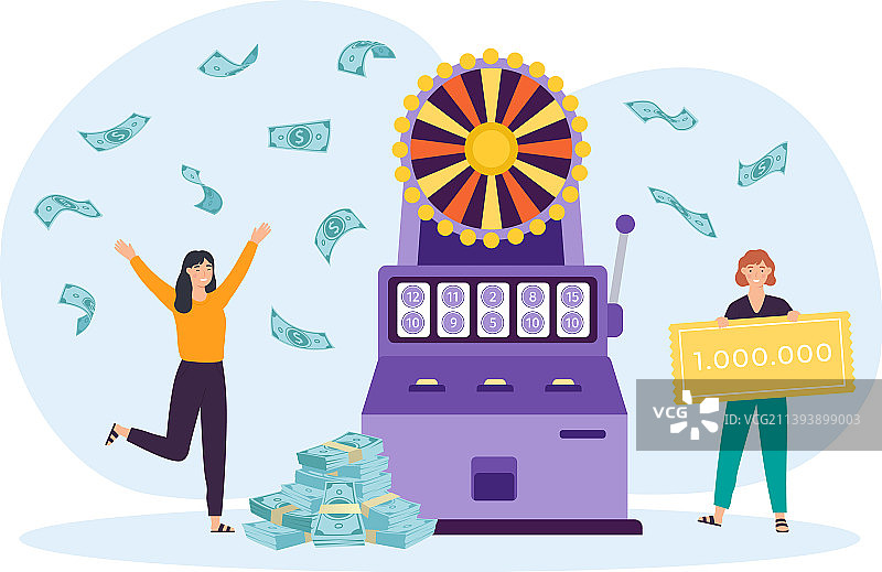 彩票游戏概念：赢取彩票或大奖图片素材