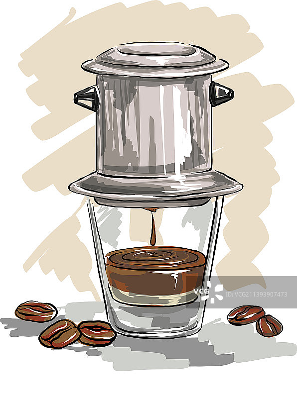 手冲咖啡菜单设计元素图片素材