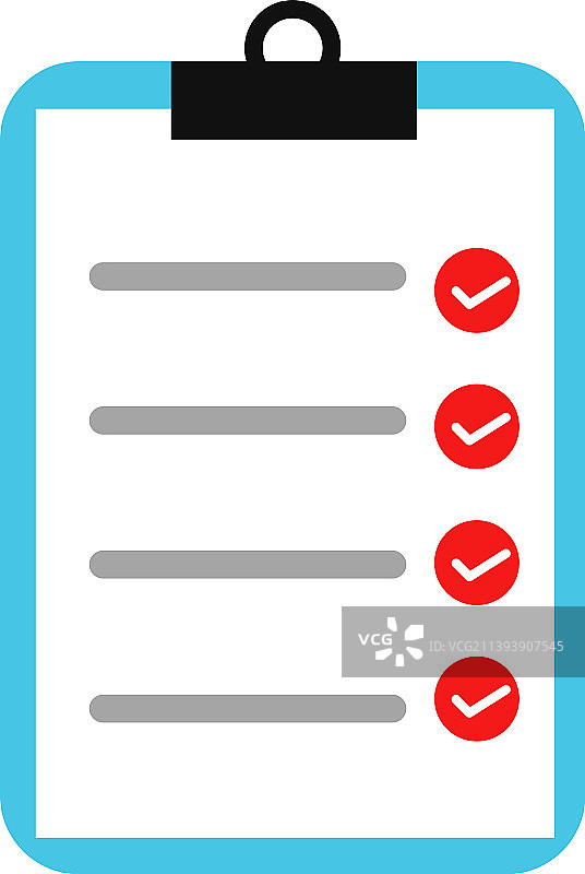 清单图标带已完成列表的剪贴板图片素材