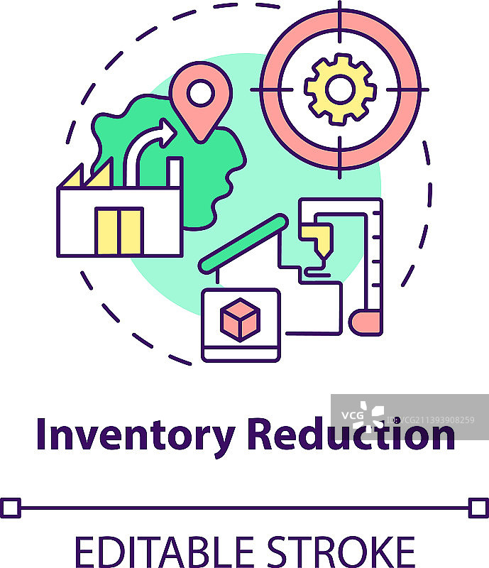 库存减少概念图标图片素材