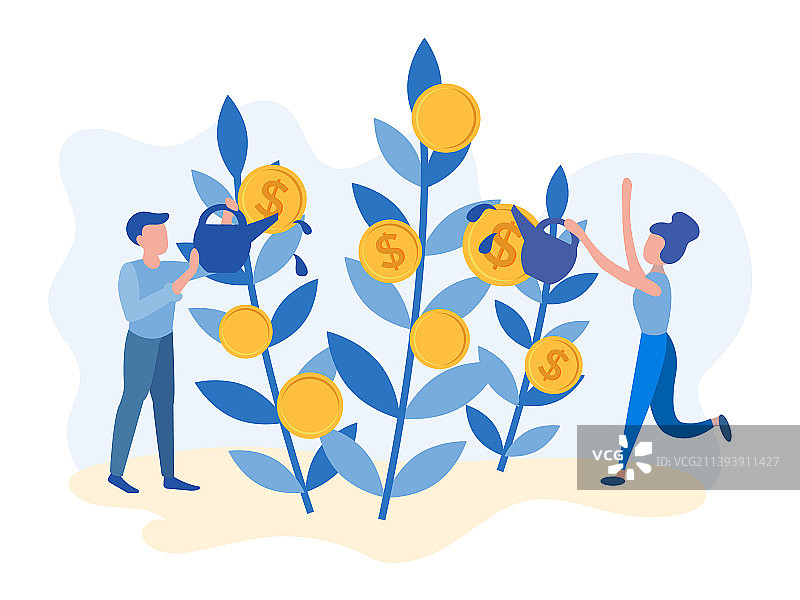 摇钱树收入增长资金周转图片素材