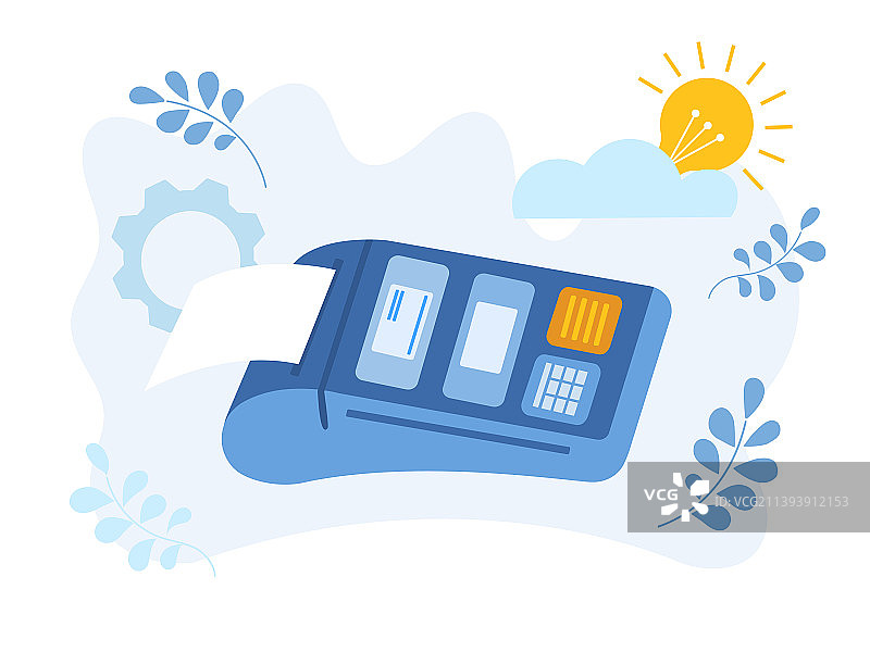 销售点和收银机终端图片素材